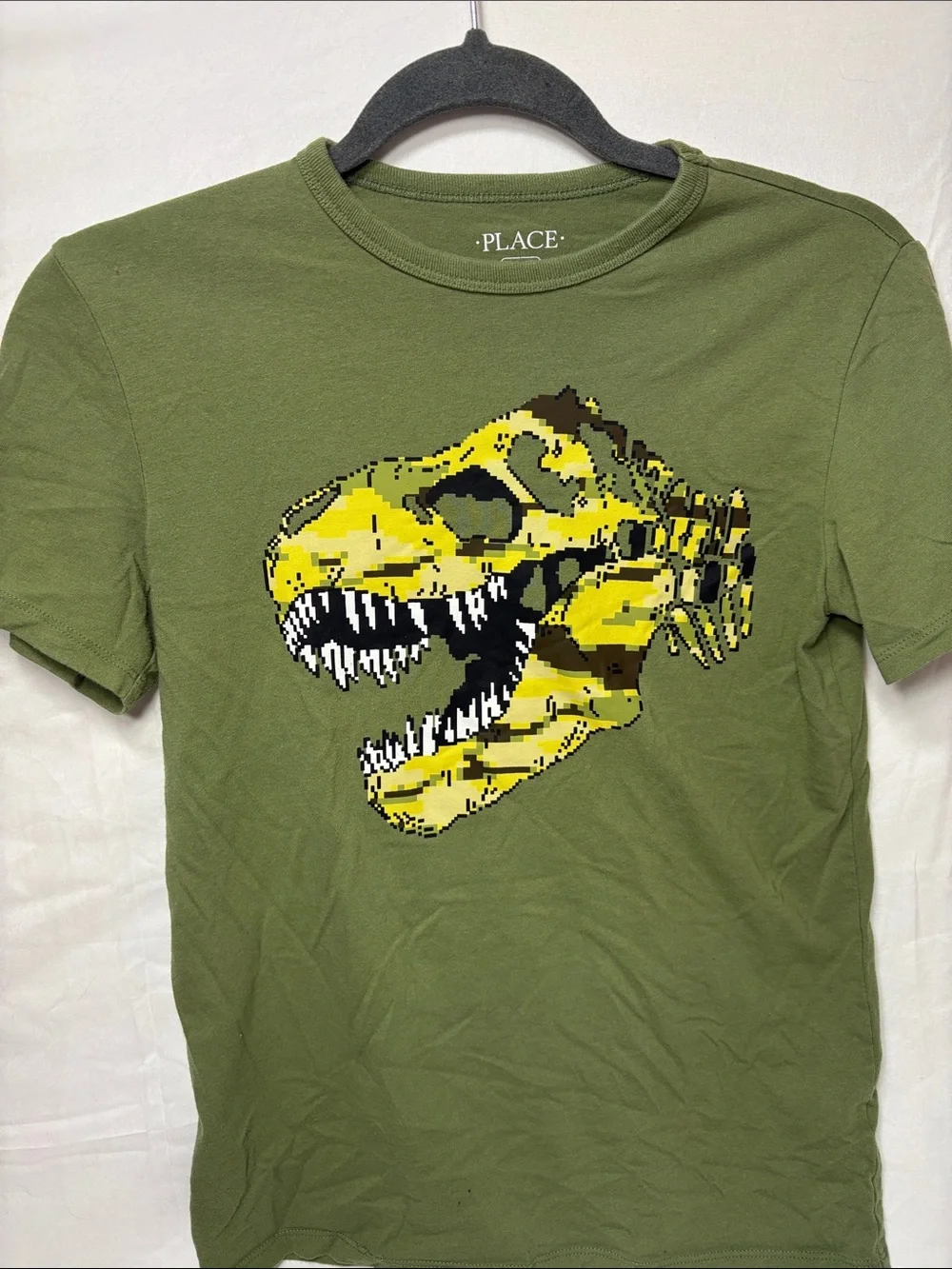 The Children's Place Black Dino Bus Graphic Tee with Yellow Accents